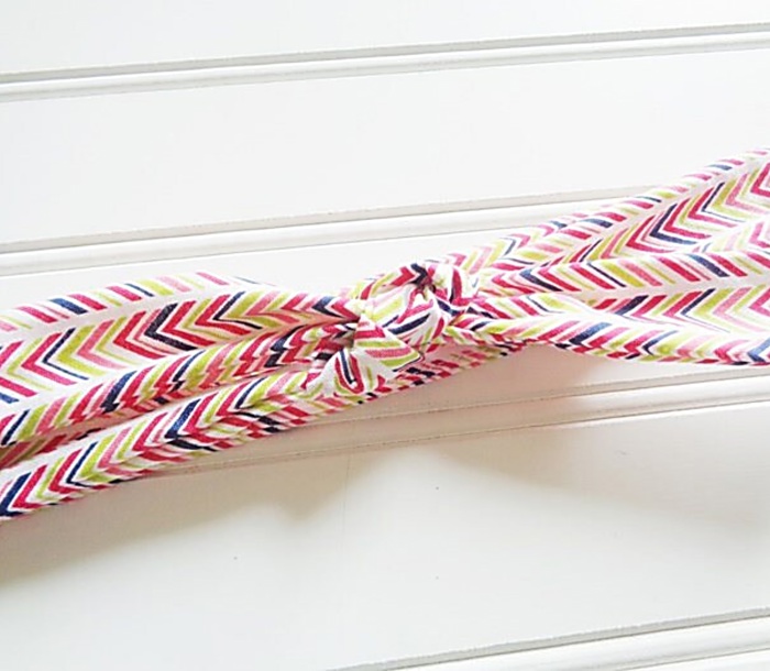 Skinny Headband - Pink, Blue and Lime Chevron