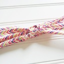  Skinny Headband - Pink, Blue and Lime Chevron