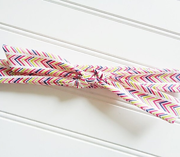Skinny Headband - Pink, Blue and Lime Chevron
