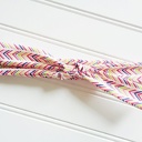  Skinny Headband - Pink, Blue and Lime Chevron