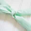  Skinny Headband - Triangles on Mint