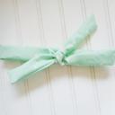  Skinny Headband - Triangles on Mint