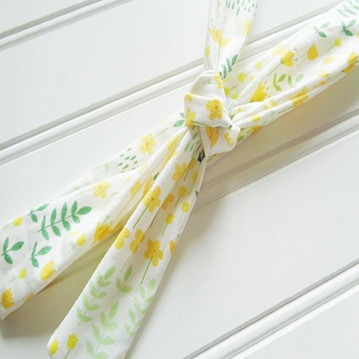 Skinny Headband - Yellow Floral