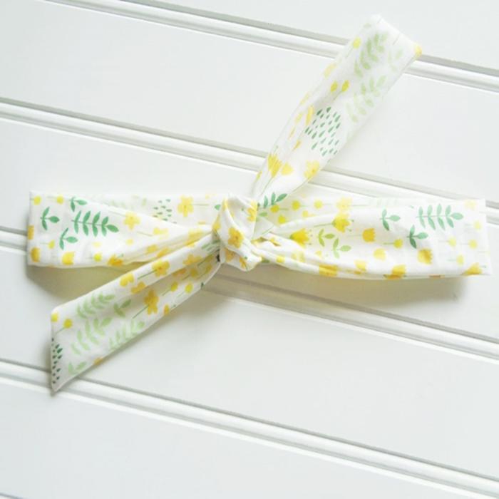 Skinny Headband - Yellow Floral