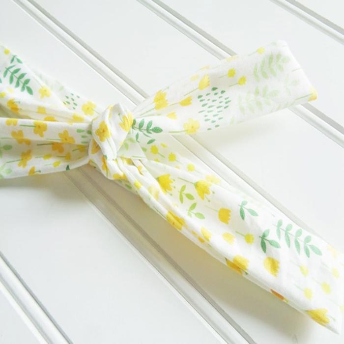 Skinny Headband - Yellow Floral