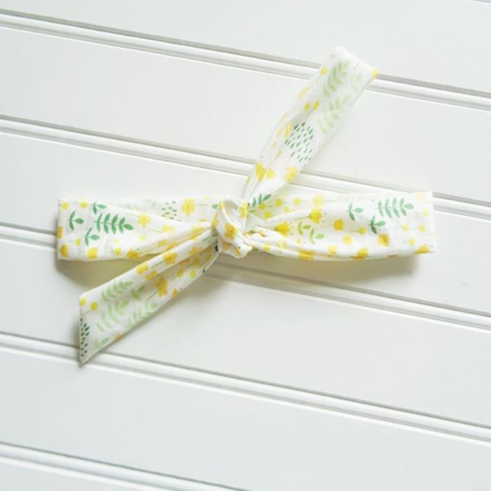 Skinny Headband - Yellow Floral
