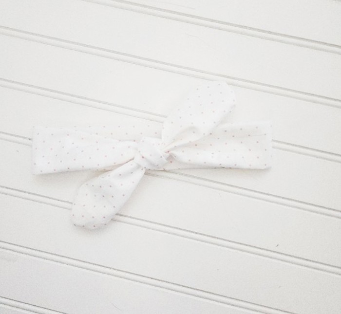 Knotted Headband - Pink Dots