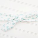  Knotted Headband - Teal Flowers