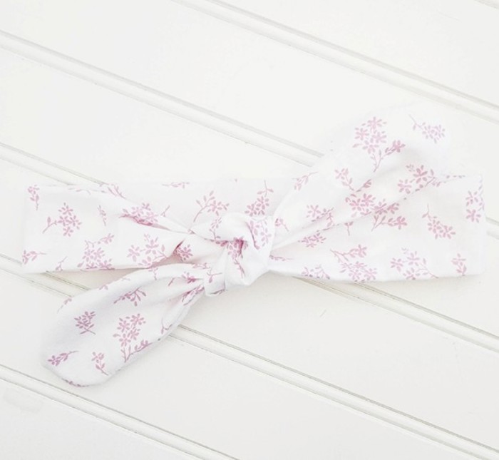 Knotted Headband - Lilac Flowers