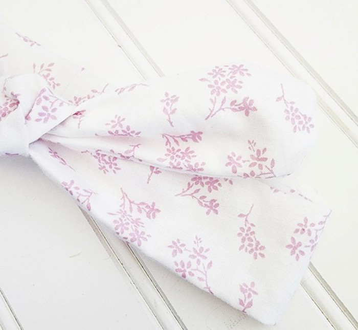 Knotted Headband - Lilac Flowers