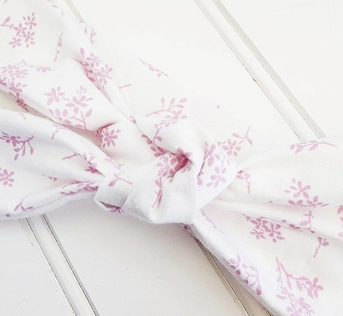 Knotted Headband - Lilac Flowers