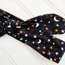  Knotted Headband - Gold Skulls on Black
