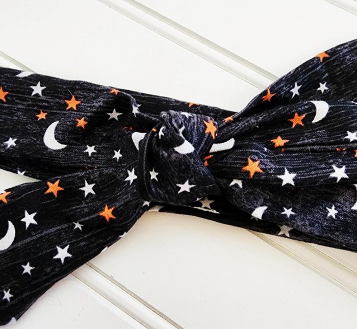 Knotted Headband - Moons and Stars