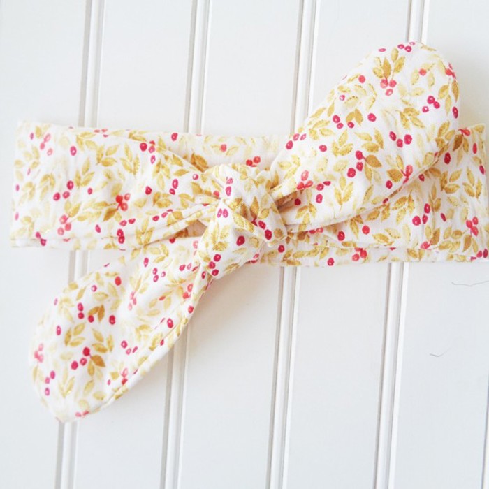 Knotted Headband - Gold Berries