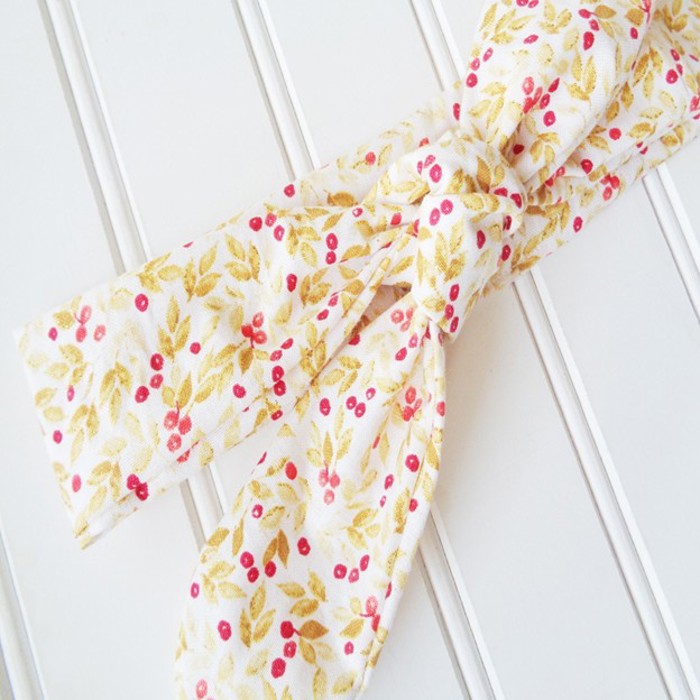 Knotted Headband - Gold Berries
