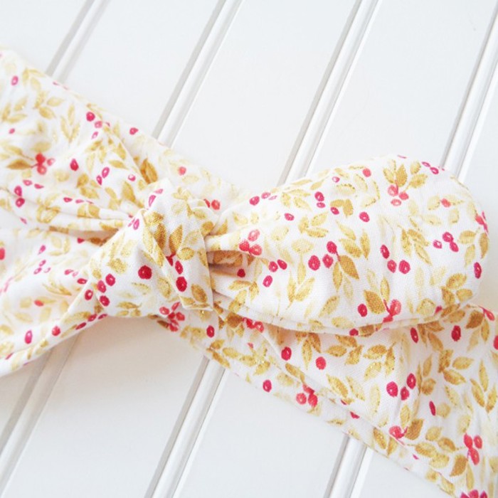 Knotted Headband - Gold Berries