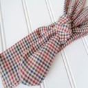  Knotted Headband - Blue Green and Red Check