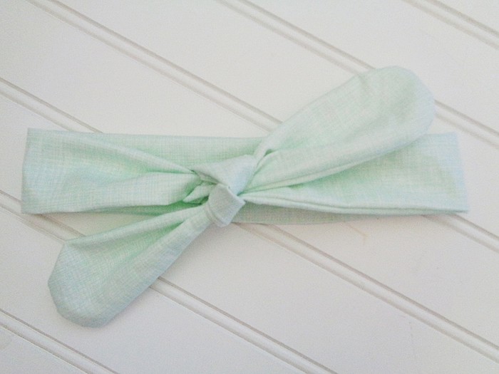 Knotted Headband - Mint Lines