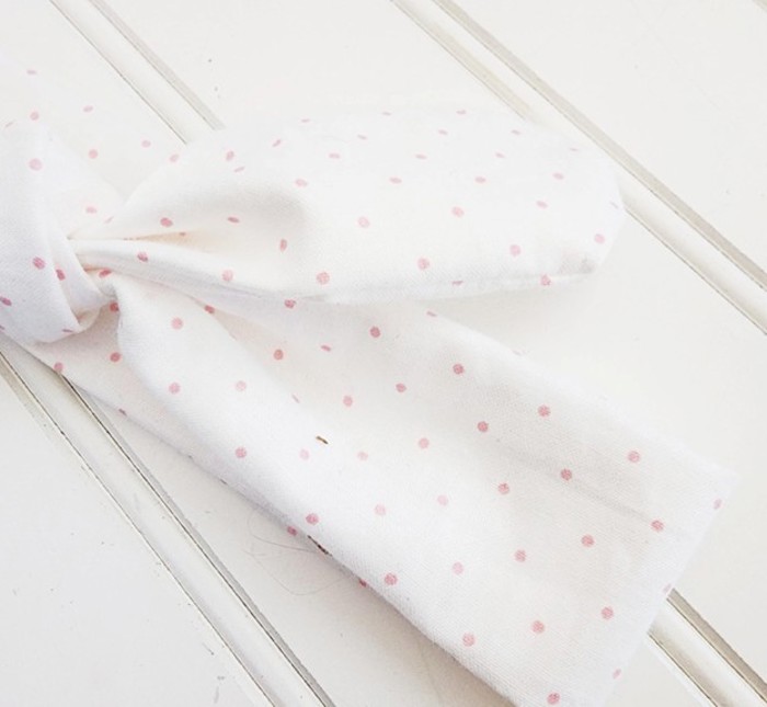 Knotted Headband - Pink Dots