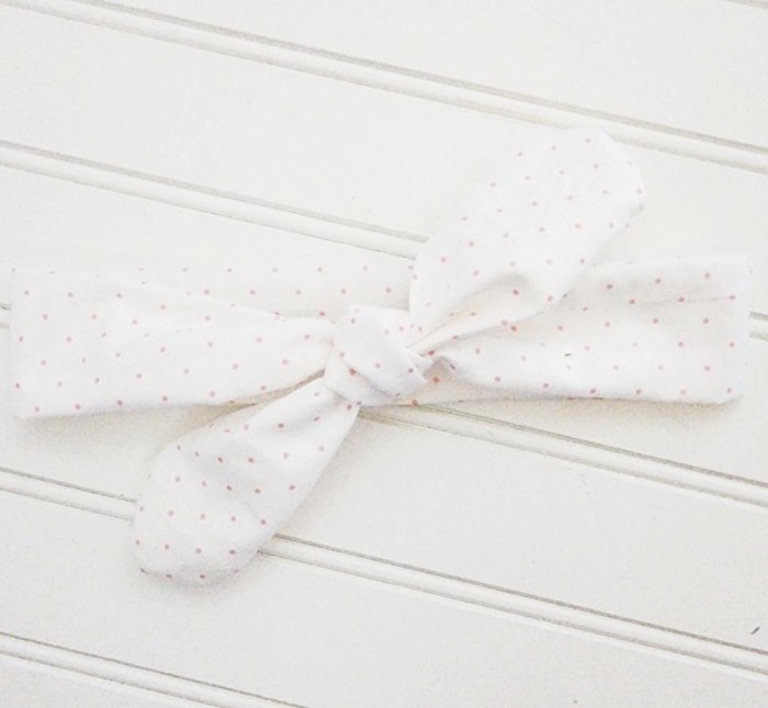 Knotted Headband - Pink Dots