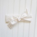  Pompom Knotted Headband - Yellow Dots