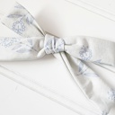  Classic Bow Clip - Blue Floral