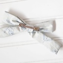  Classic Bow Clip - Blue Floral