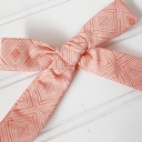  Classic Bow Clip - Coral Diamonds