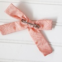  Classic Bow Clip - Coral Diamonds