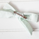  Classic Bow Clip - Mint Lines