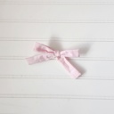  Classic Bow Clip - Pink with Lines