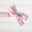  Classic Bow Clip - Dots on Pink