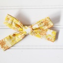  Classic Bow Clip - Yellow Floral