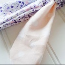  Knotted Headband - Purple Floral with Dots on Peach