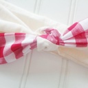  Knotted Headband - Red Gingham with Muslin