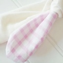  Knotted Headband - Violet Gingham with Muslin