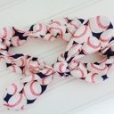  Knotted Elastic Headband - Baseball Print