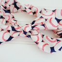  Knotted Elastic Headband - Baseball Print