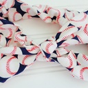  Knotted Elastic Headband - Baseball Print