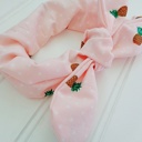  Knotted Elastic Headband - Pineapples and Dots on Peach