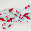  Knotted Elastic Headband - Watermelon and Cherries