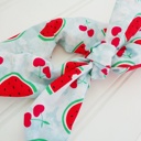  Knotted Elastic Headband - Watermelon and Cherries