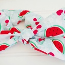  Knotted Elastic Headband - Watermelon and Cherries