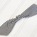  Hair Bow Clip - Black Dots