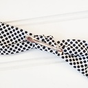  Hair Bow Clip - Black Dots