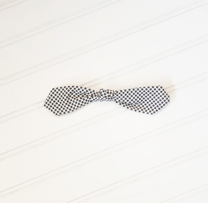 Hair Bow Clip - Black Dots