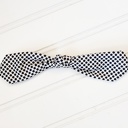  Hair Bow Clip - Black Dots
