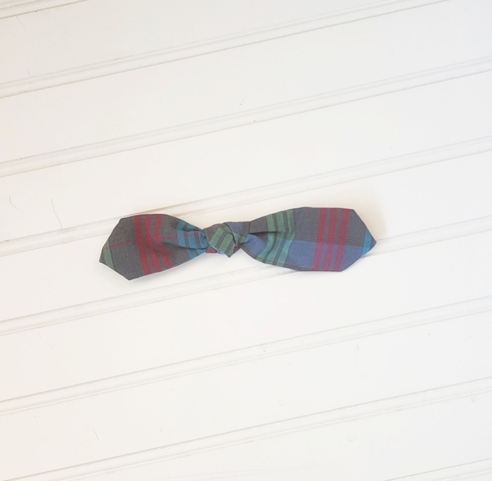 Hair Bow Clip - Blue, Green, and Red Plaid
