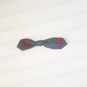  Hair Bow Clip - Blue, Green, and Red Plaid
