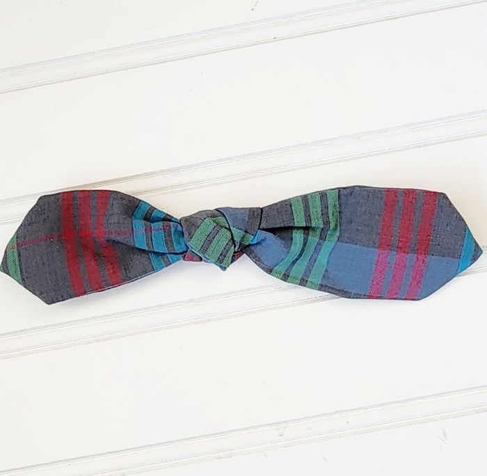 Hair Bow Clip - Blue, Green, and Red Plaid